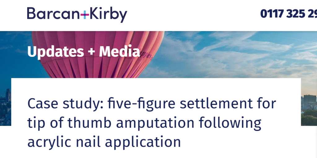 amputacja po paznokciach akrylowych