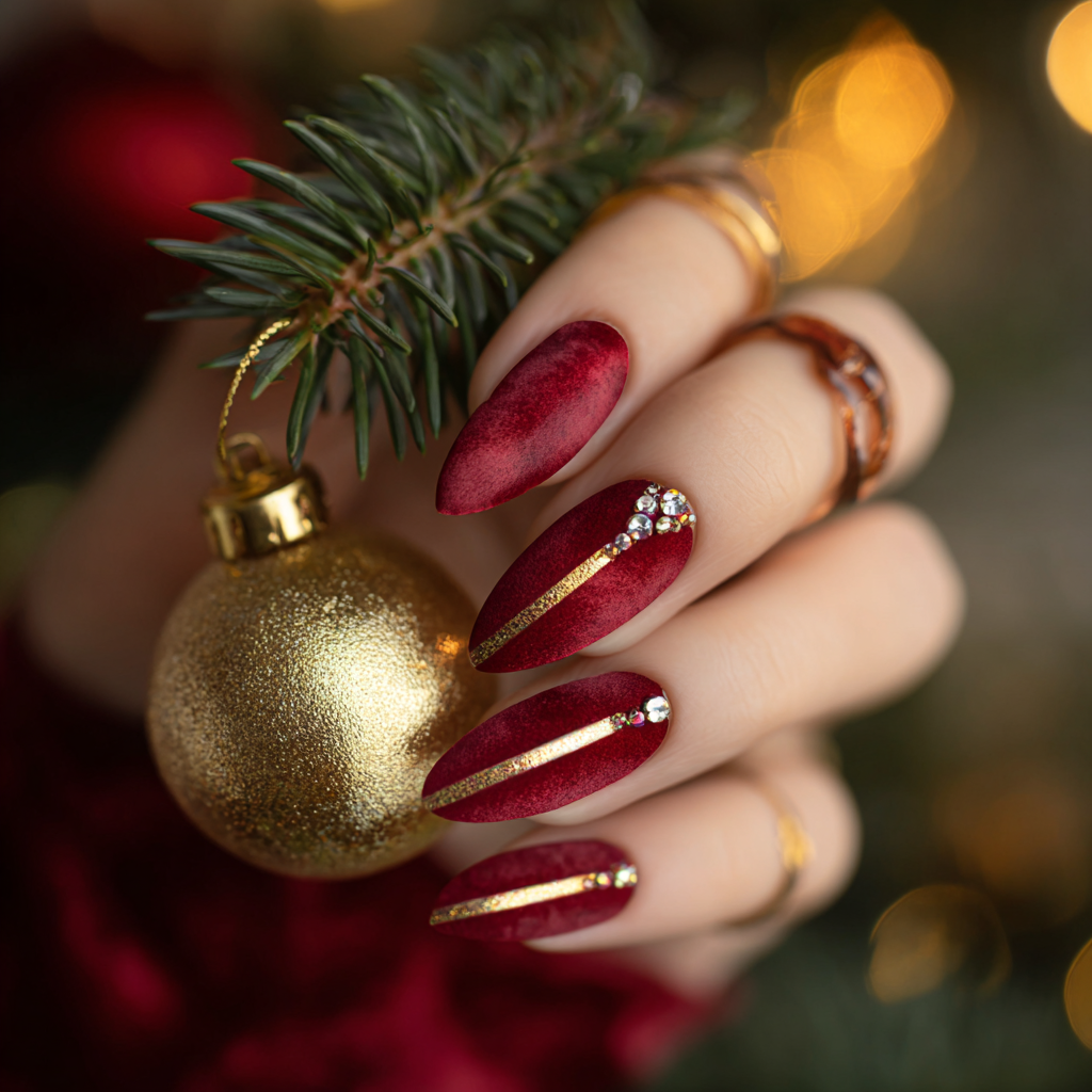 Cat eye i velvet nails