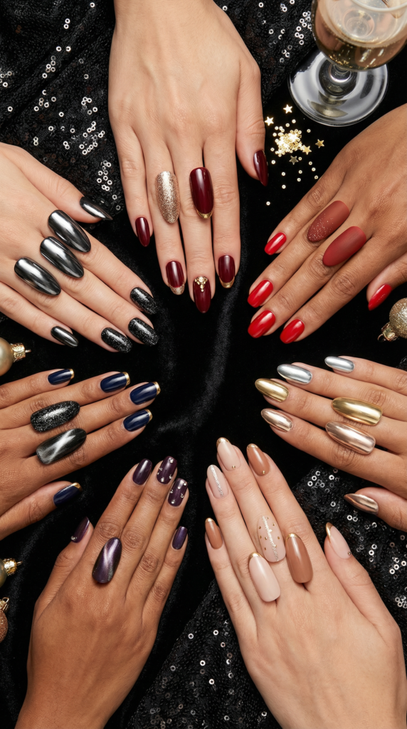 Kolory paznokci na sylwestra 2025/2026