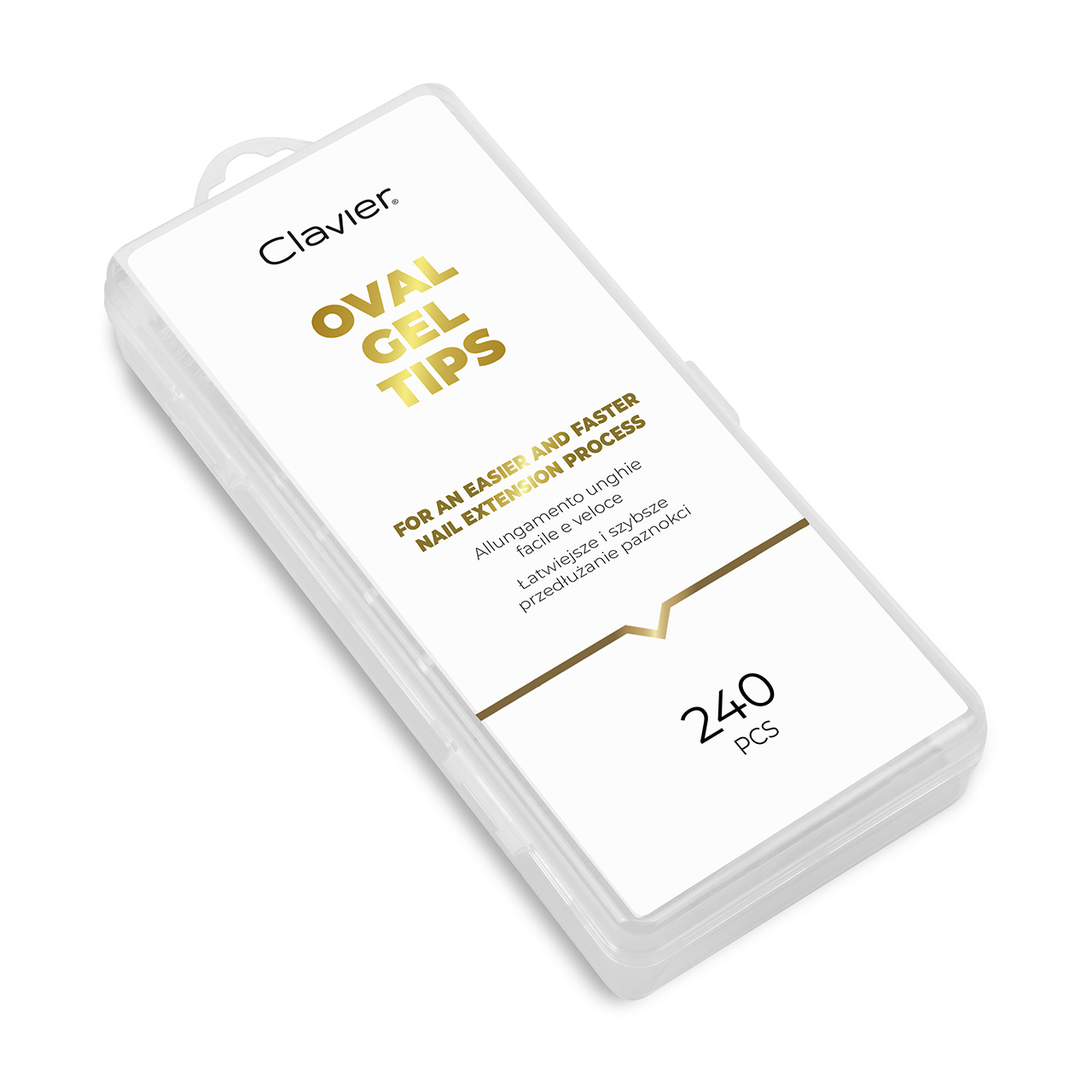 Clavier Oval Gel Tips miękkie tipsy do przedłużania paznokci owal 240 sztuk