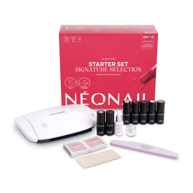 NEONAIL Signature Selection – zestaw do manicure hybrydowego z lampą LED FUTURO TOUCH 22W/48