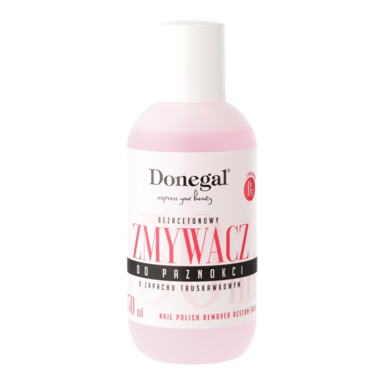 Donegal zmywacz do paznokci bezacetonowy o zapachu truskawkowym 150 ml